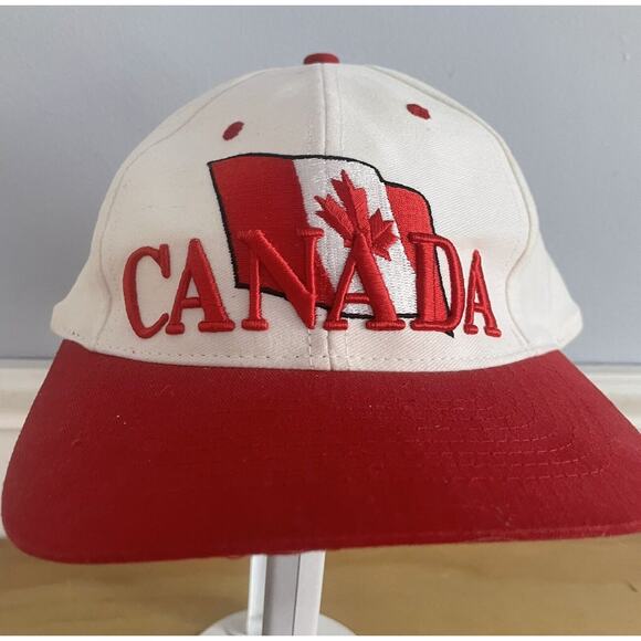 VTG 80s Canadian Nu IMAGE Trucker Hat Snapback Embroidered Cap Big Logo Spellout - Picture 1 of 8